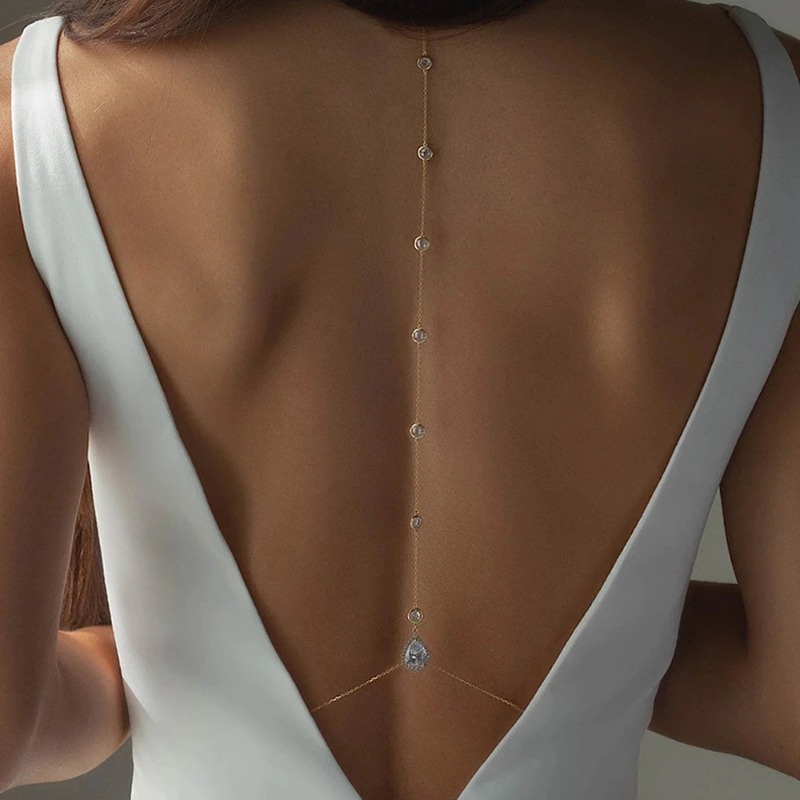 Body Jewelry For Backless Dress - Sexy Crystal Back Chain Body Jewelry