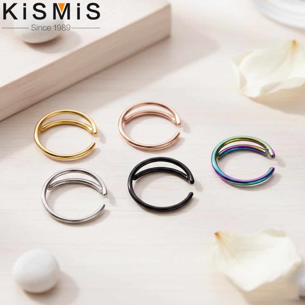 Body Jewelry Indian - Stainless Steel Moon Nose Hoop Small