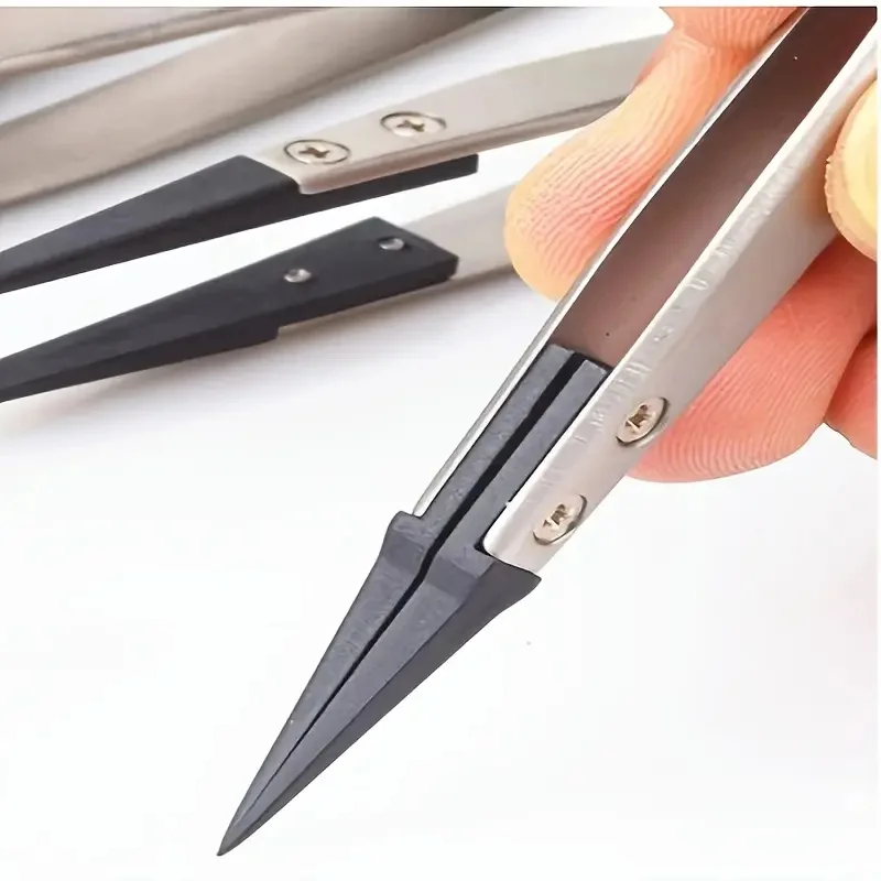Body Jewelry Tool - ESD-Safe Precision Tweezers, Anti-Static Tips with