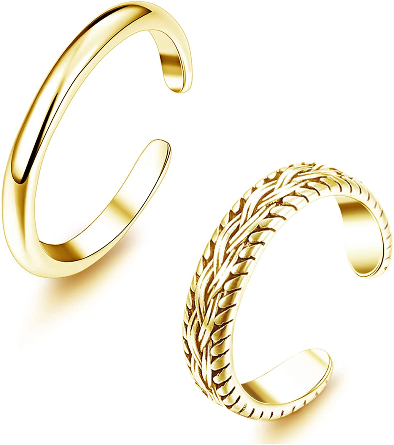 Body Jewelry Rings - 2 PCS Stainless Steel Toe Ring