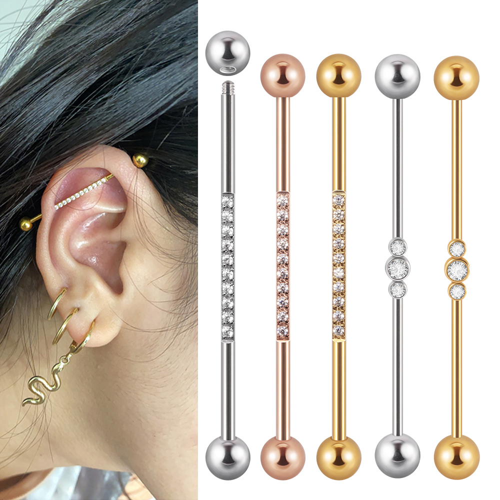 Industrial Barbell Long - 1PC Stainless Steel Industrial Barbell Long