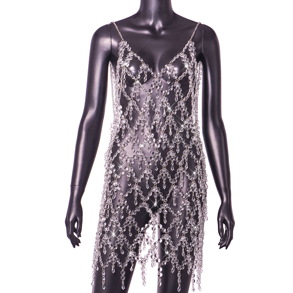 Sexy See Through Mini Acrylic  - đánh giá và giá Body Jewelry For Backless Dress