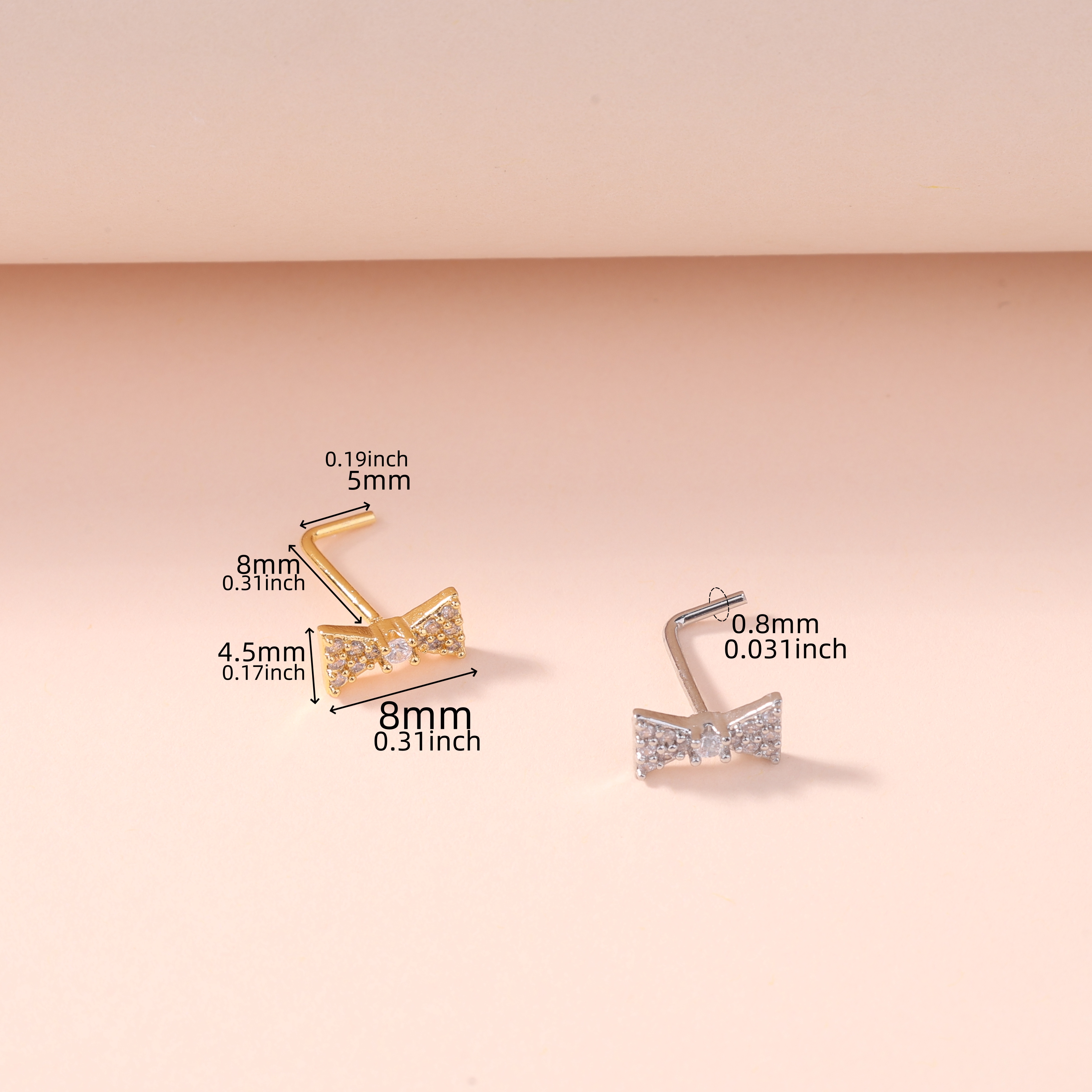 1Pcs Nose Stud Rings L Screw S - đánh giá và giá Body Jewelry Rings