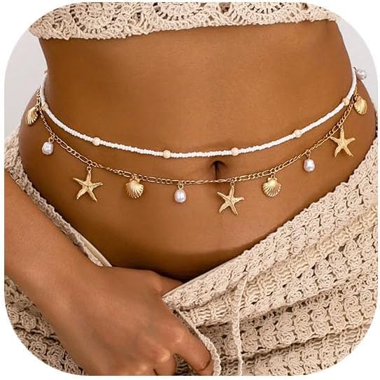 Starfish Waist Chain Women Adj - đánh giá và giá Body Jewelry Beach