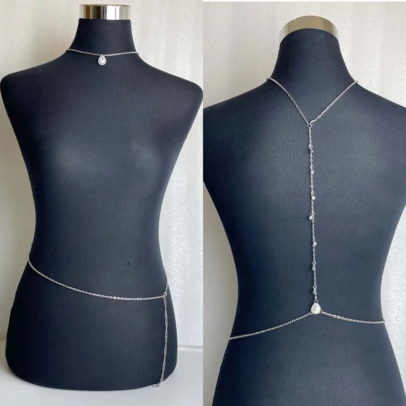 Sexy Crystal Back Chain Body J - đánh giá và giá Body Jewelry For Backless Dress