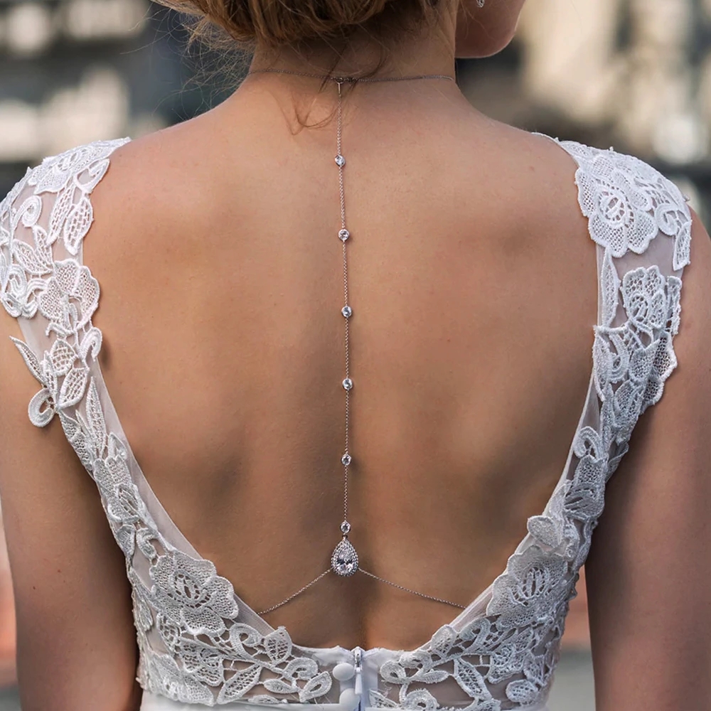 Stonefans Zircon Water Drop Cr - đánh giá và giá Body Jewelry For Backless Dress