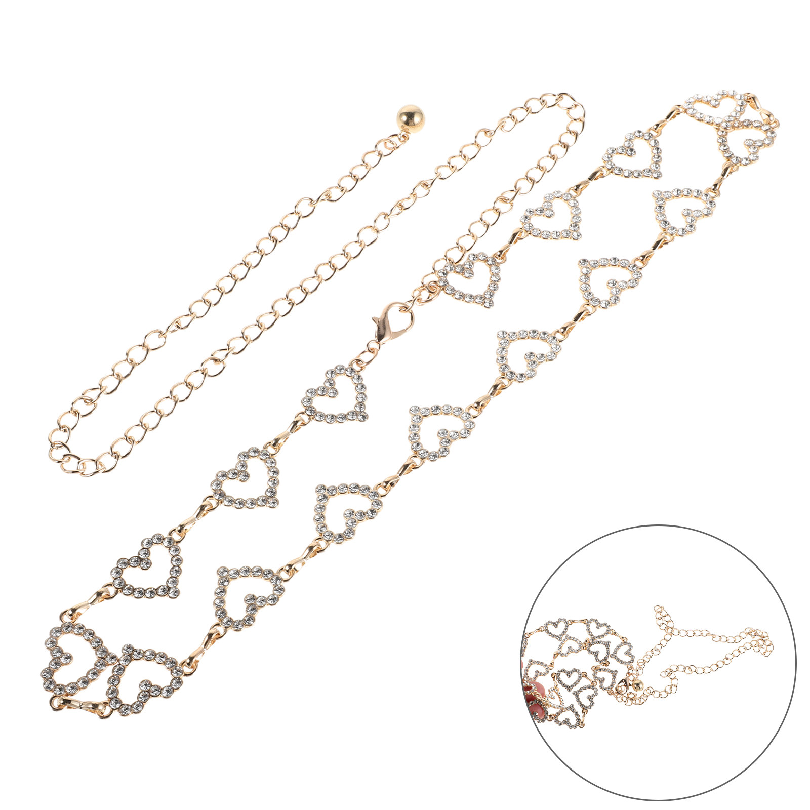 Women Heart Rhinestone Waist C - đánh giá và giá Body Jewelry Beach