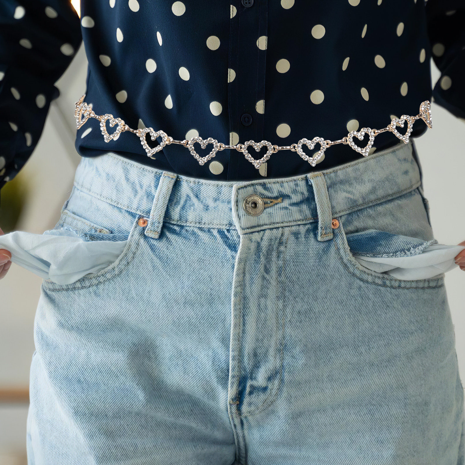 Women Heart Rhinestone Waist C - đánh giá và giá Body Jewelry Beach