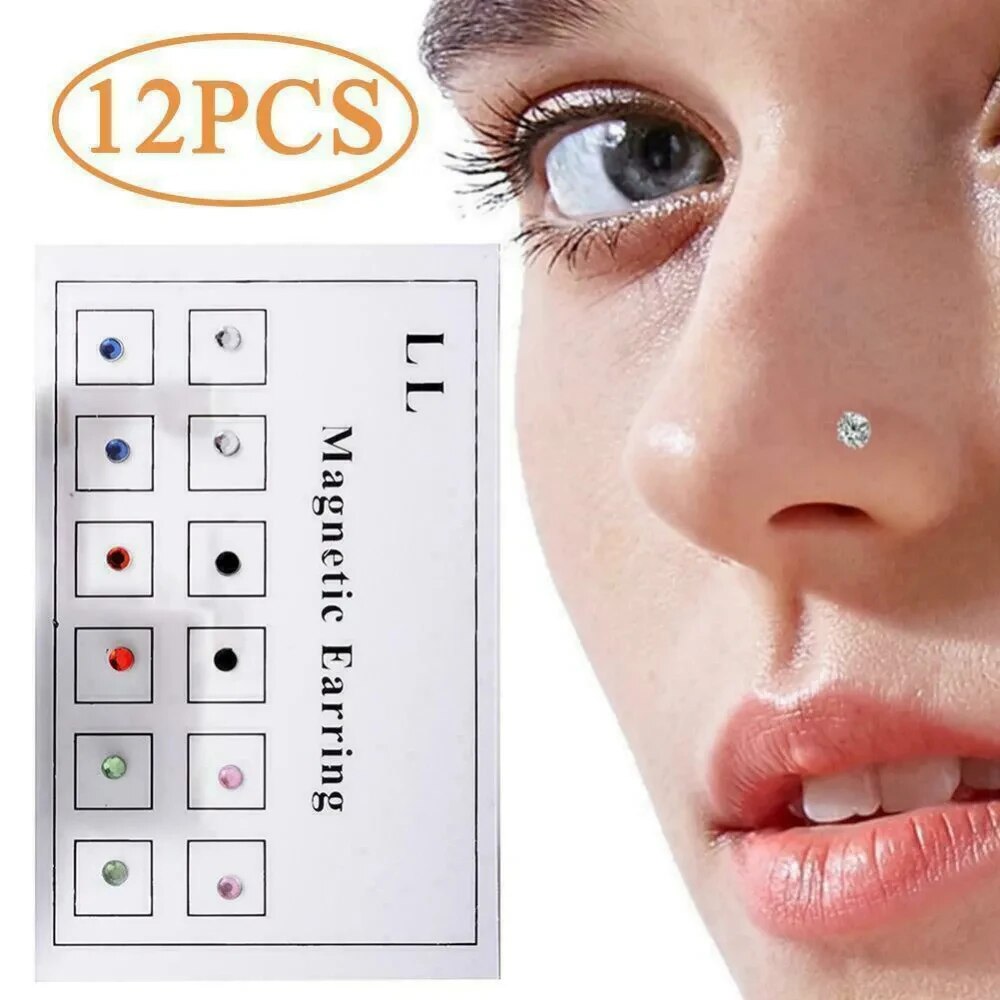 12PCS/Card Fake Cheater Non Pi - đánh giá và giá Body Jewelry And Earrings