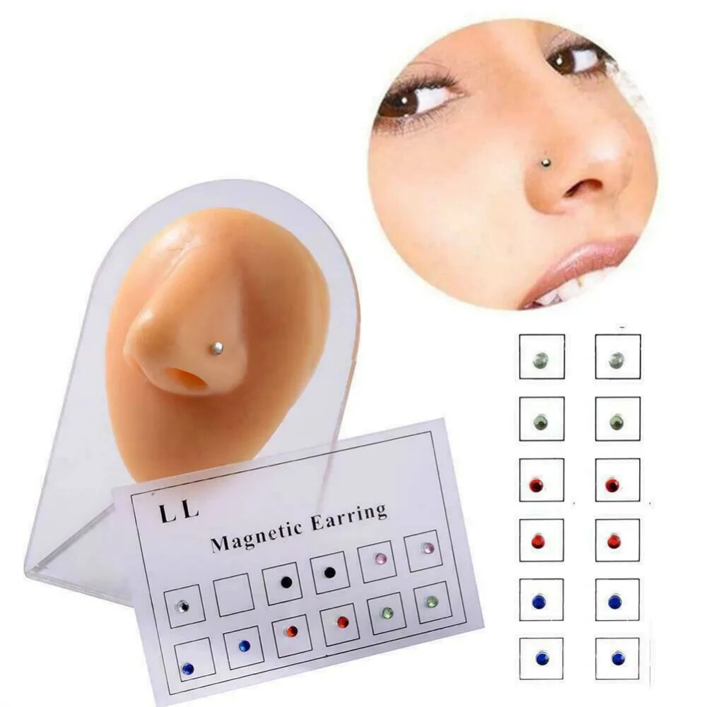 12PCS/Card Fake Cheater Non Pi - đánh giá và giá Body Jewelry And Earrings