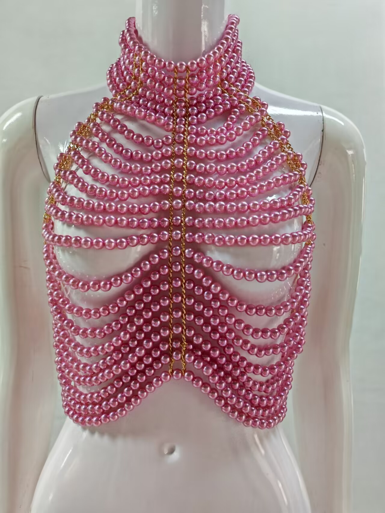 Women's Tank Tops Pile Collar  - đánh giá và giá Body Jewelry For Backless Dress