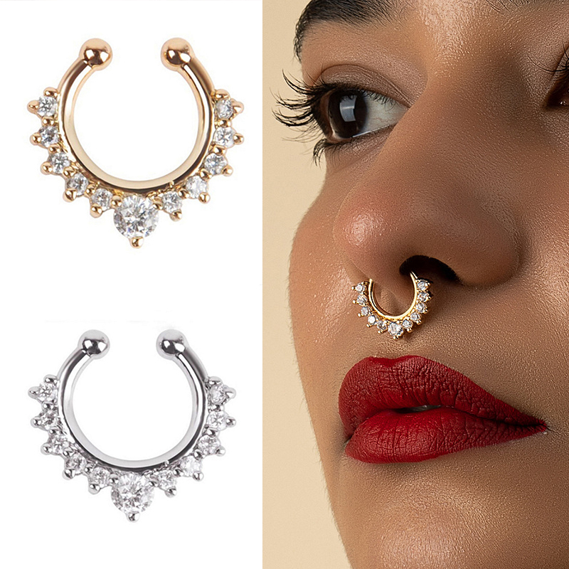 1PC U-Shape Nose Clip Fake Nos - đánh giá và giá Body Jewelry And Earrings