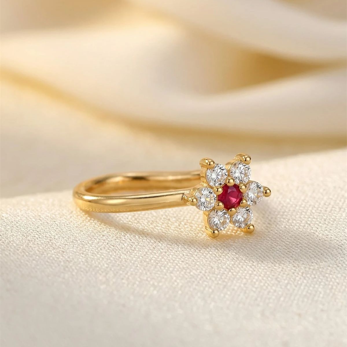 1PC Flower Shaped No Piercing  - đánh giá và giá Body Jewelry On Sale