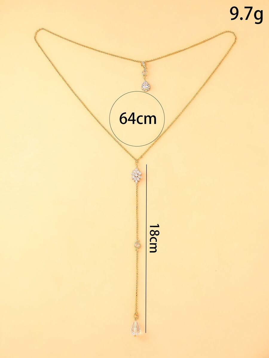 Elegant Pear-Shaped Crystal Pe - đánh giá và giá Body Jewelry For Backless Dress