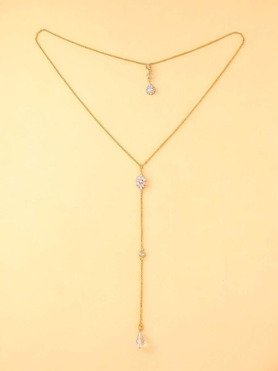 Elegant Pear-Shaped Crystal Pe - đánh giá và giá Body Jewelry For Backless Dress