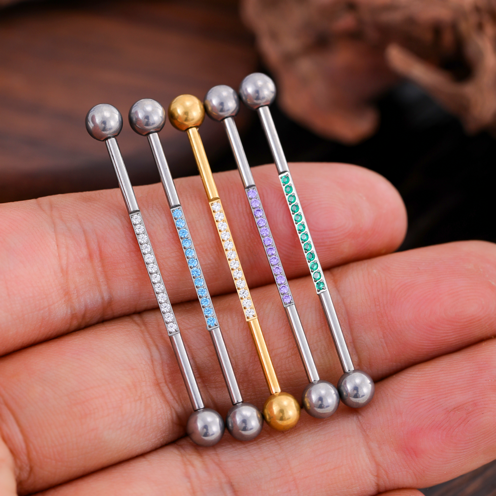 G23 Titanium Body Piercing Jew - đánh giá và giá Industrial Barbell Long