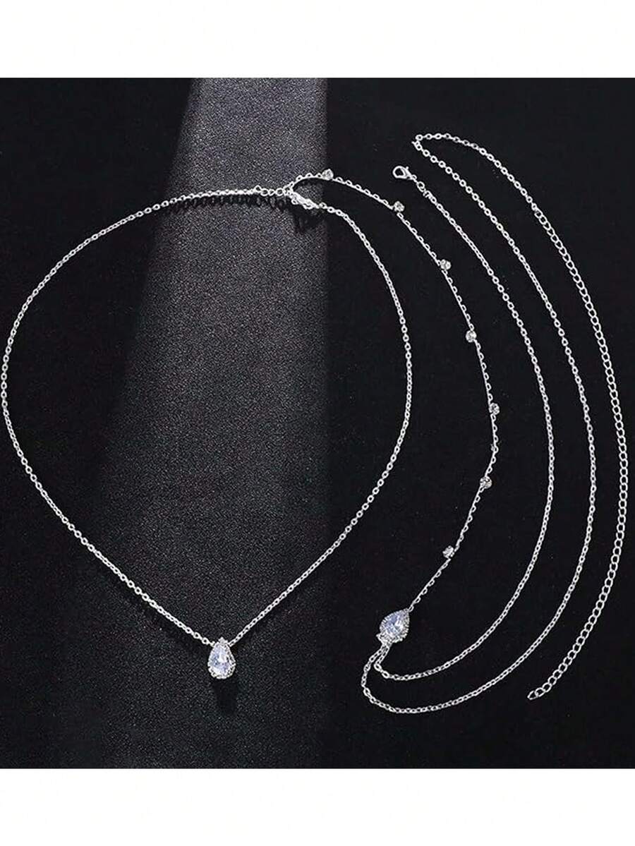 Teardrop Crystal Body Chain Wi - đánh giá và giá Body Jewelry For Backless Dress
