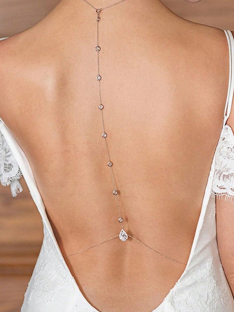 Teardrop Crystal Body Chain Wi - đánh giá và giá Body Jewelry For Backless Dress