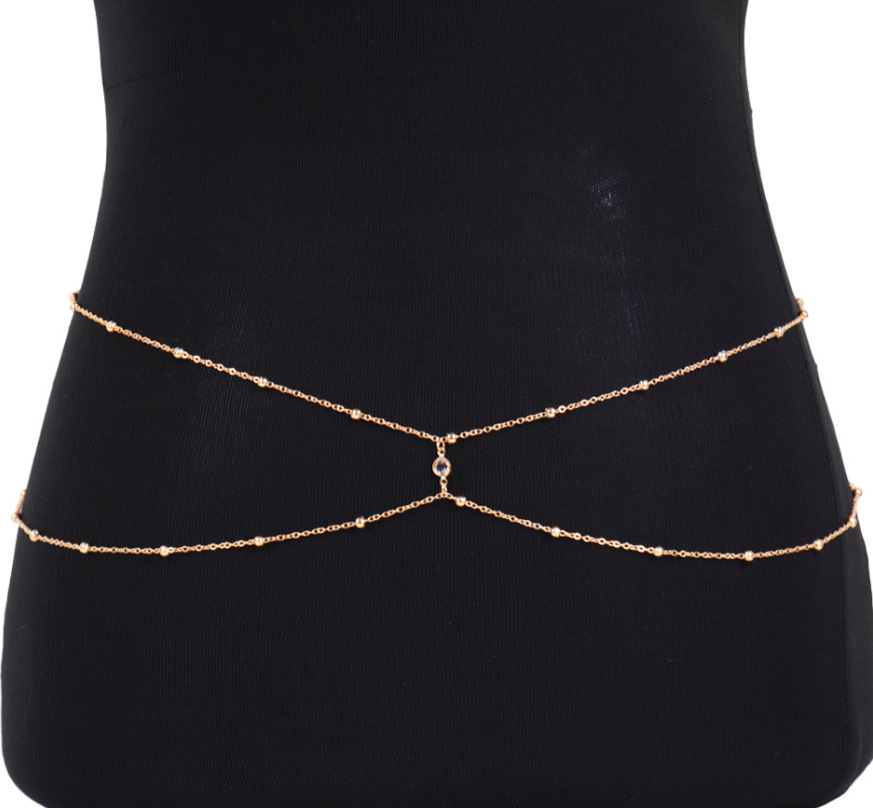 Clear Rhinestone Beaded Belly  - đánh giá và giá Body Jewelry Beach