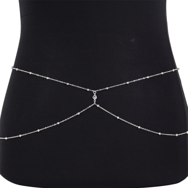 Clear Rhinestone Beaded Belly  - đánh giá và giá Body Jewelry Beach