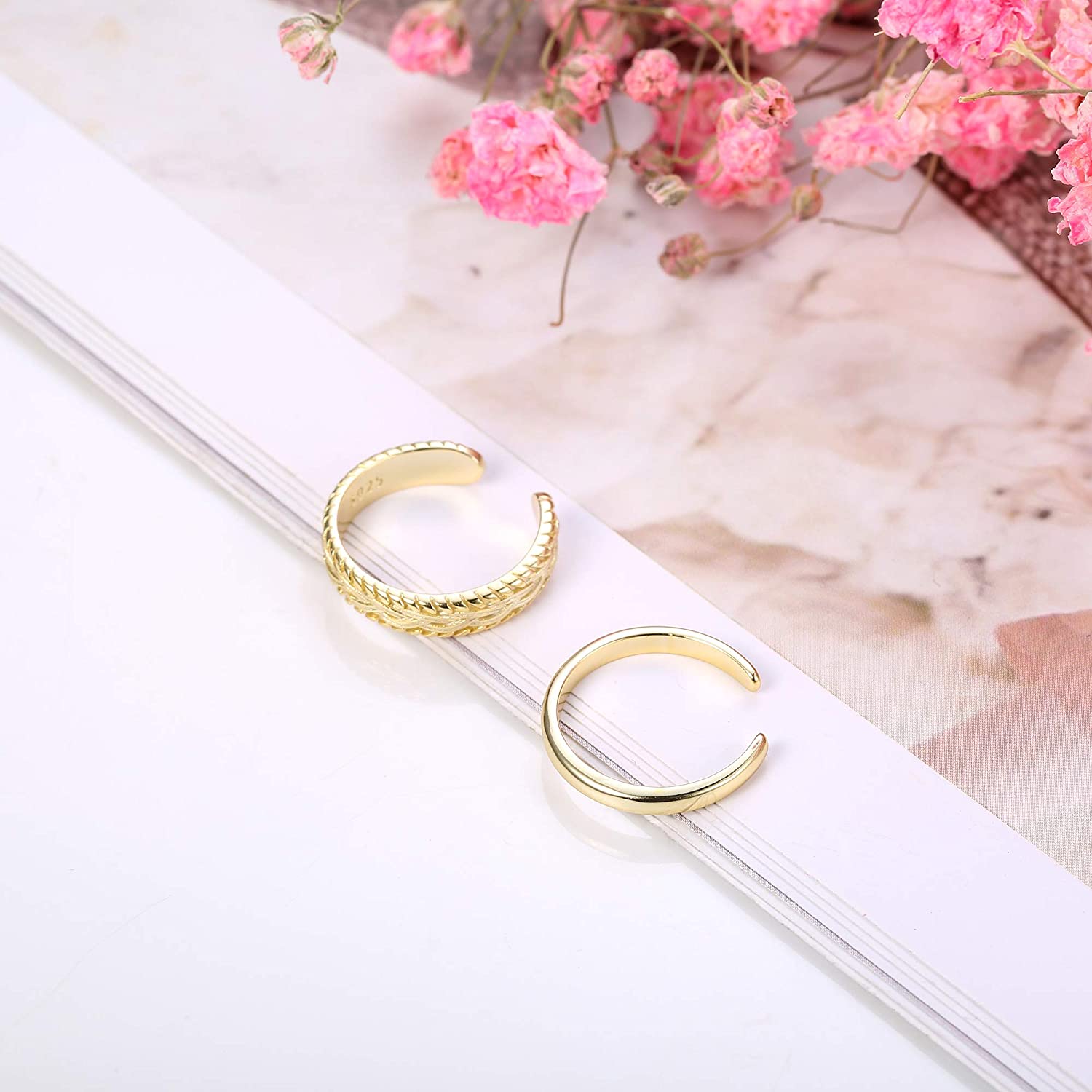 2 PCS Stainless Steel Toe Ring - đánh giá và giá Body Jewelry Rings