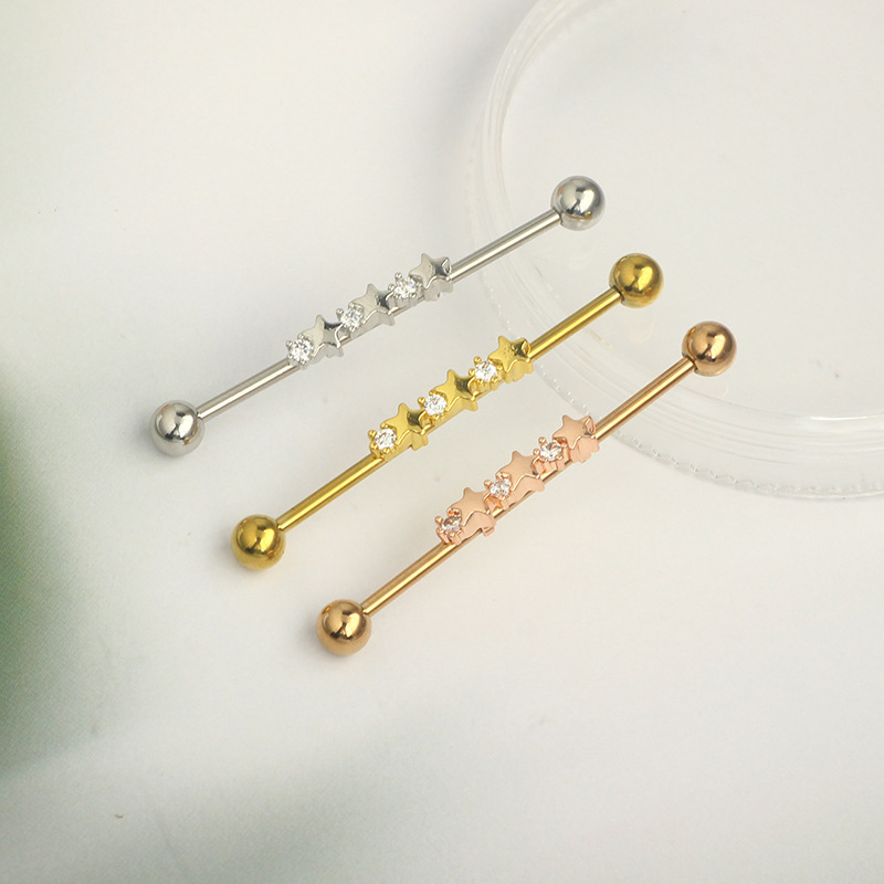 Stainless steel simple star Ba - đánh giá và giá Industrial Barbell Long