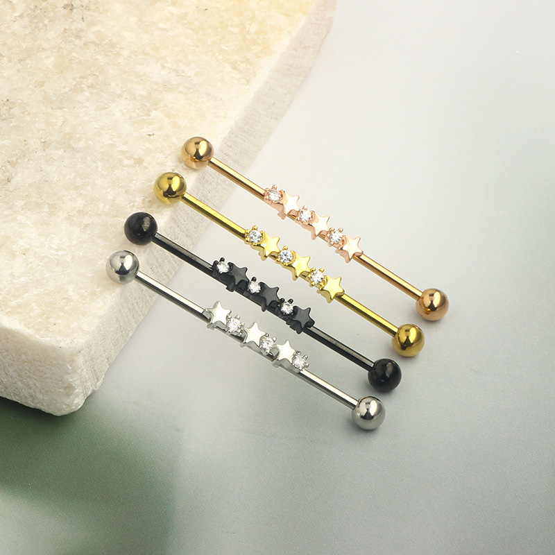 Stainless steel simple star Ba - đánh giá và giá Industrial Barbell Long