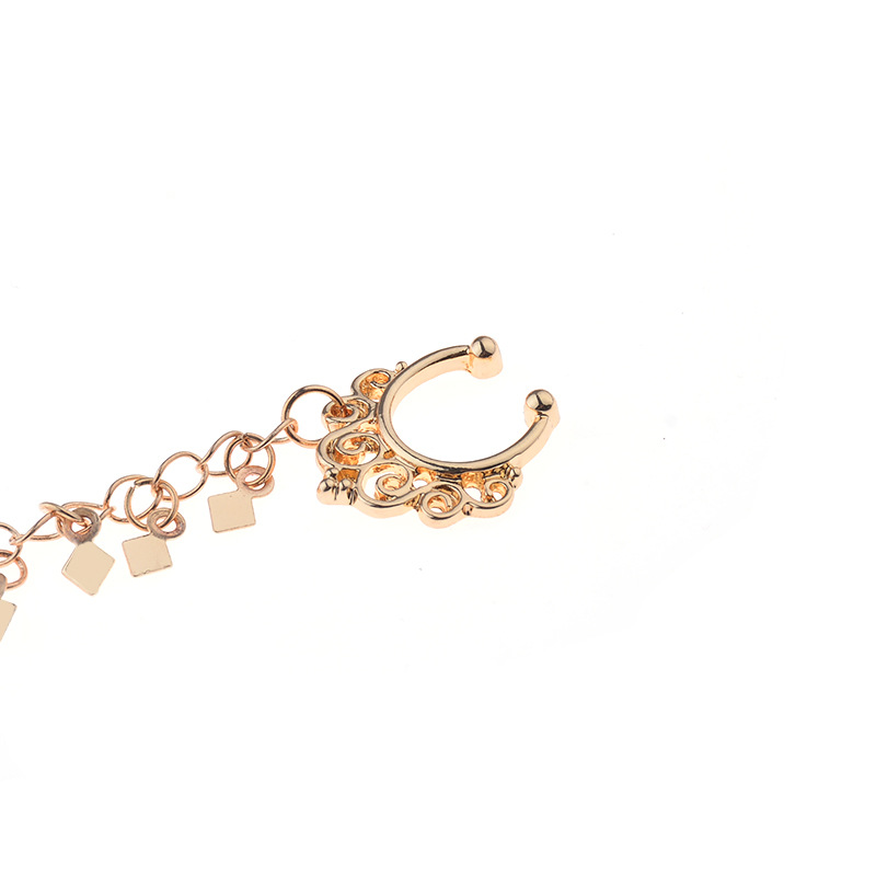 Nose Ring Chain, Hanging Disc  - đánh giá và giá Body Jewelry Indian