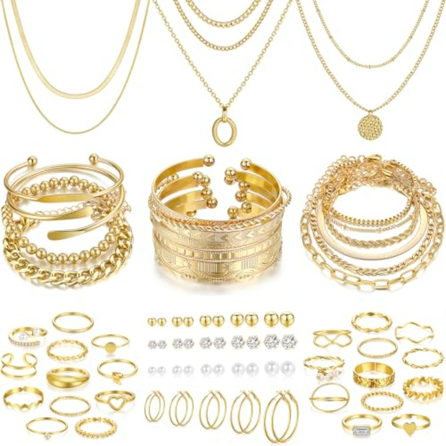 FAXHION 68 Pcs for with 7 Neck - đánh giá và giá Body Jewelry Rings