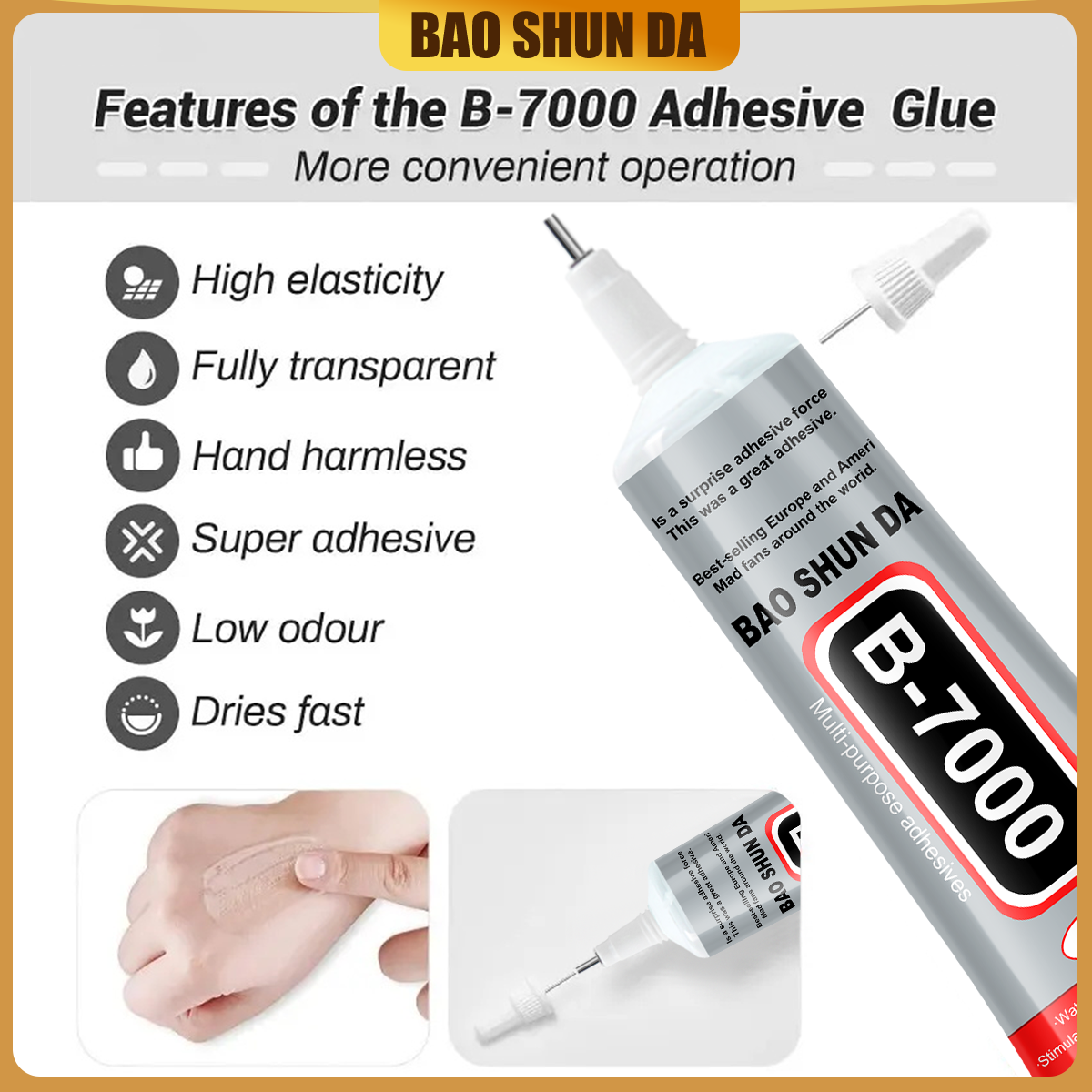B-7000 25ML transparent adhesi - đánh giá và giá Body Jewelry Tool