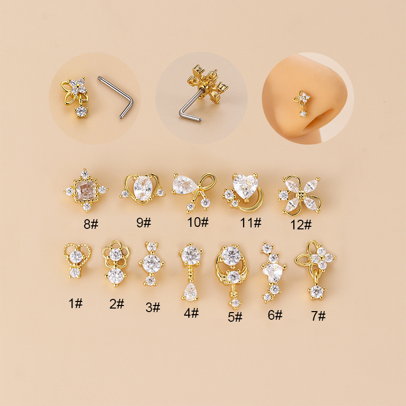 1PC 20G 316L Surgical Stainles - đánh giá và giá Body Jewelry Indian
