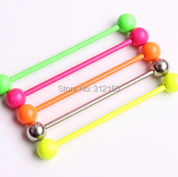 2 Pieces 14G 1.6mm Tongue Ring - đánh giá và giá Industrial Barbell Long