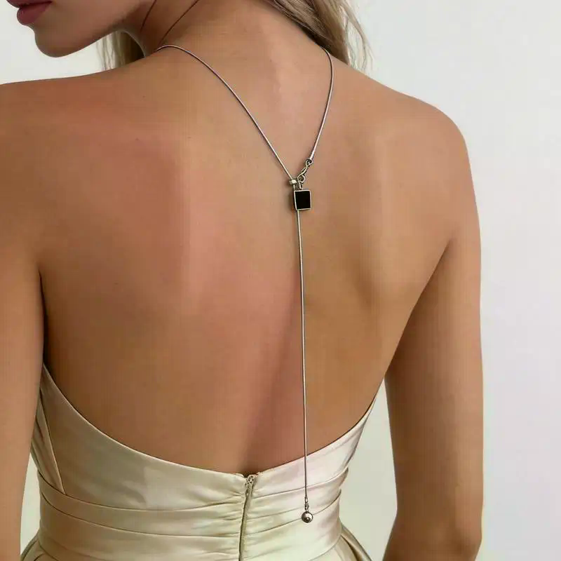 Sparkly Pearl Back Chain Neckl - đánh giá và giá Body Jewelry For Backless Dress