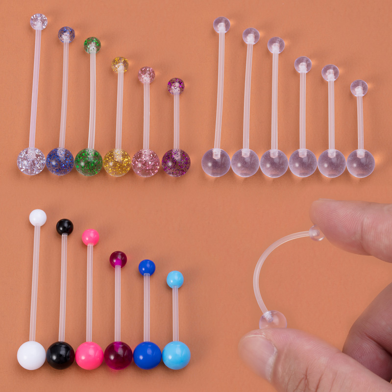 6pcs Flexible Navel Piercing A - đánh giá và giá Industrial Barbell Long