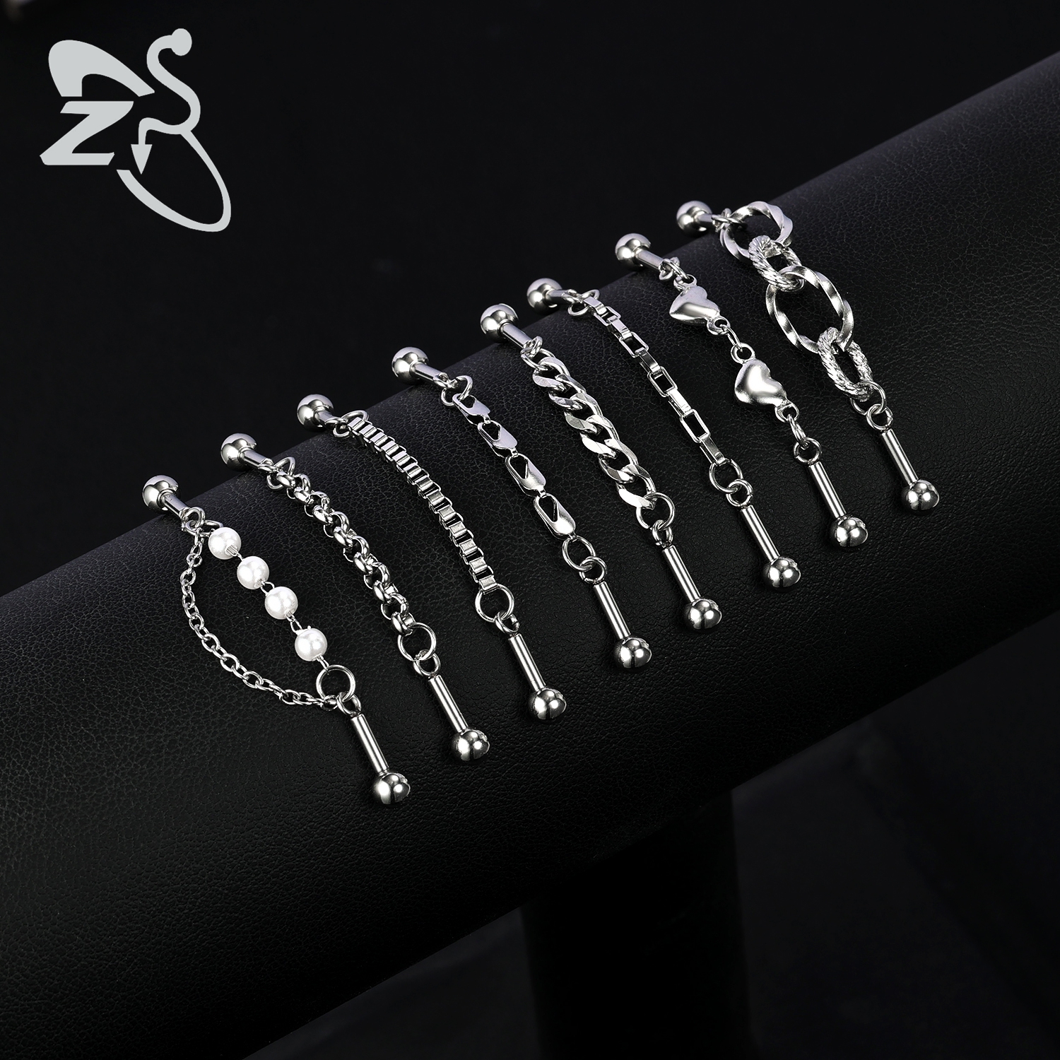 ZS 1 Piece 14/16G Stainless St - đánh giá và giá Industrial Barbell Long