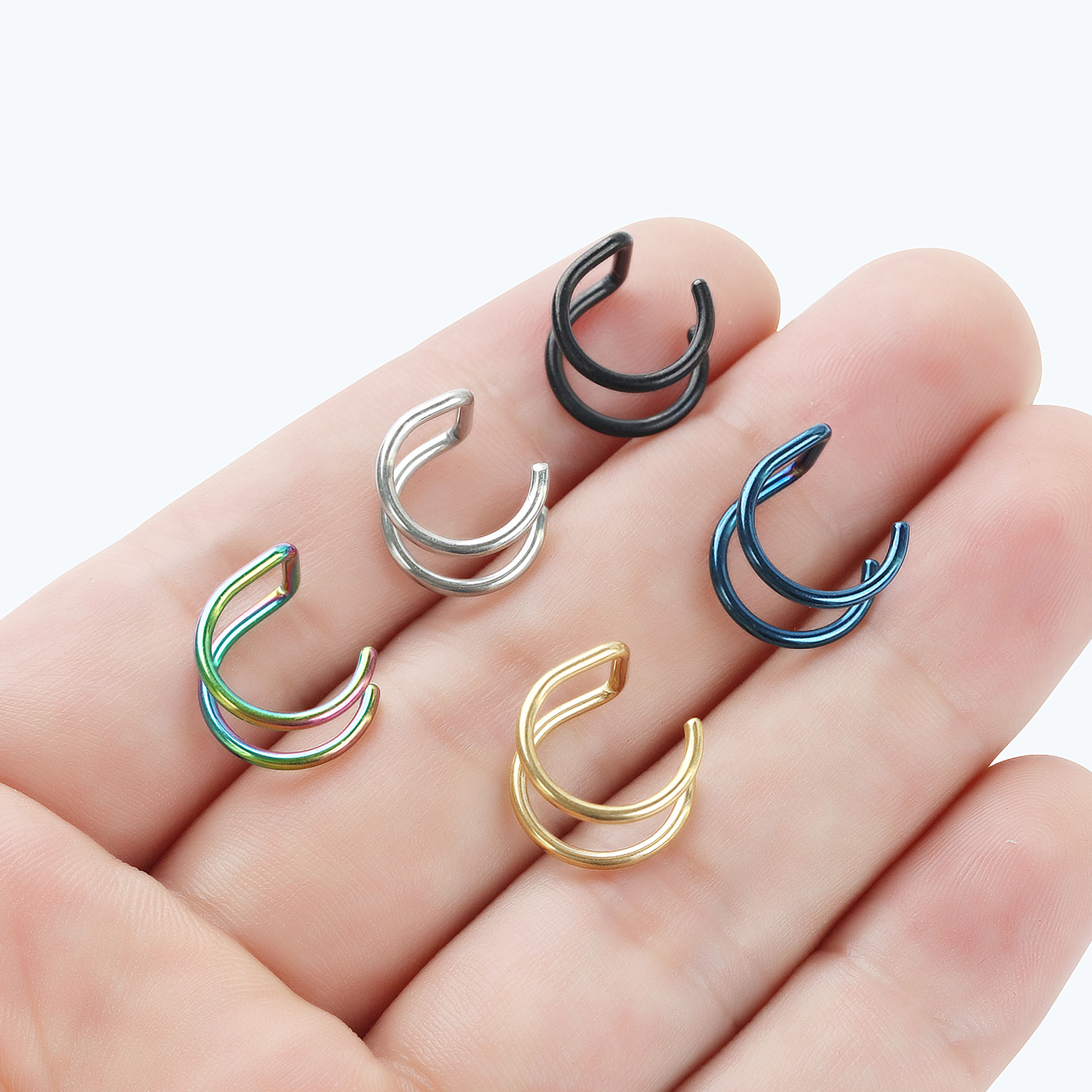2pcs New No-Piercing Ear Cuffs - đánh giá và giá Body Jewelry And Earrings