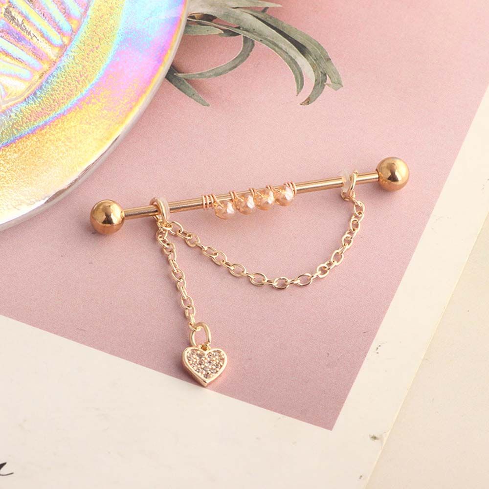 Piercing Jewelry Crystal Barbe - đánh giá và giá Industrial Barbell Long