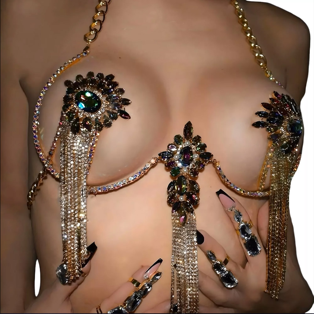 Sexy Tassel Color Crystal Ches - đánh giá và giá Body Jewelry Rings