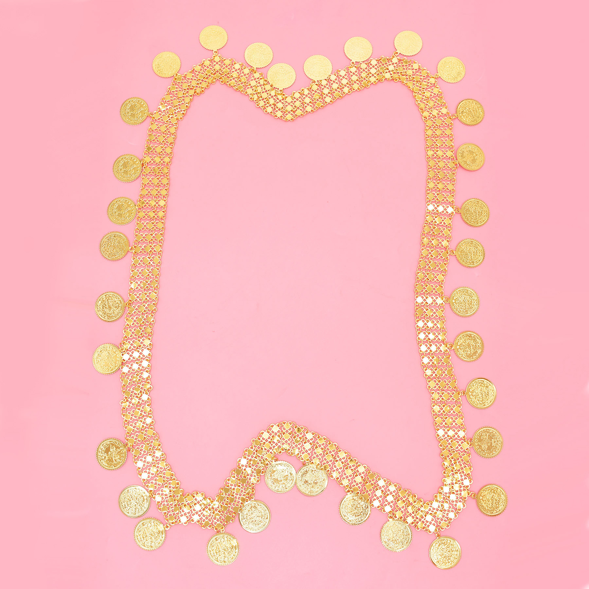 Gold Plated Simple Large Coins - đánh giá và giá Body Jewelry Indian