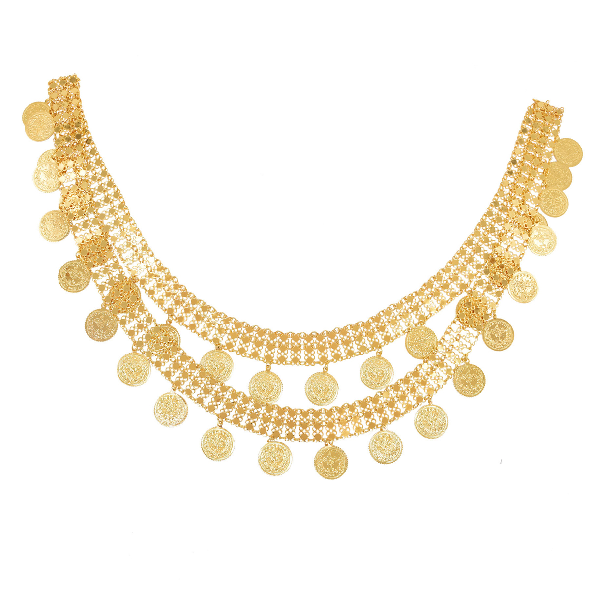 Gold Plated Simple Large Coins - đánh giá và giá Body Jewelry Indian