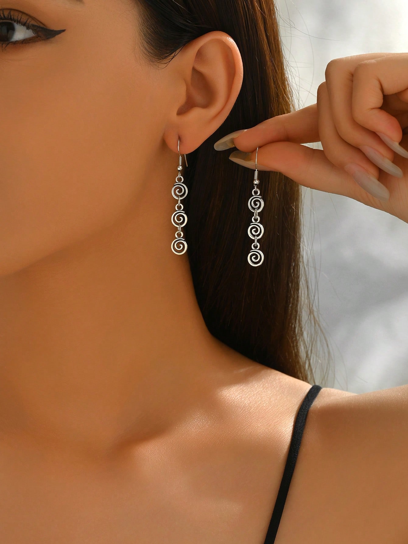1 Pair Retro Distressed Versat - đánh giá và giá Body Jewelry And Earrings